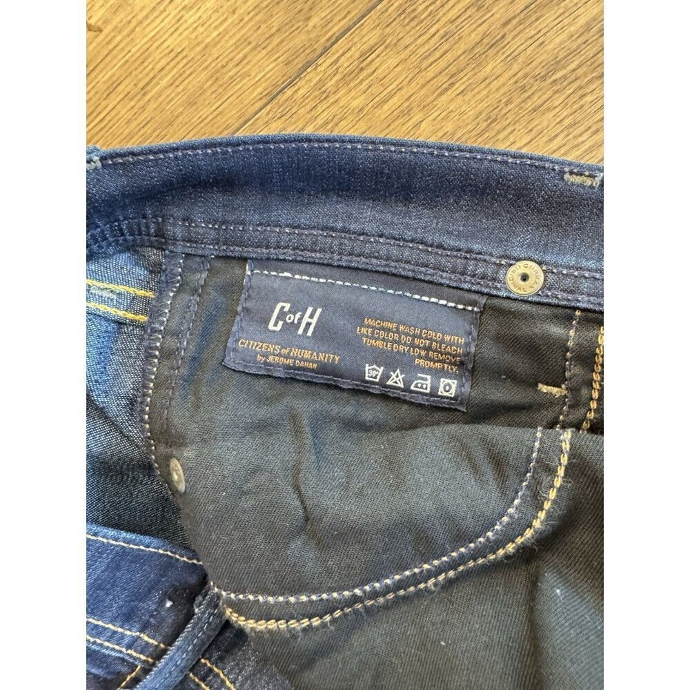 Blue Denim CITIZENS OF HUMANITY Dani Cropped Straight Leg Cuffed Jeans Size 26 - Picture 7 of 16